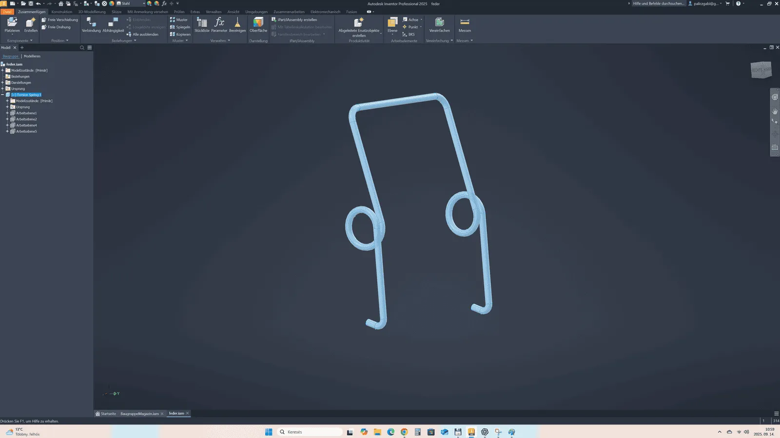 Projektbeitrag – Entwicklung einer symmetrischen Torsionsfeder (2 mm Drahtstärke)